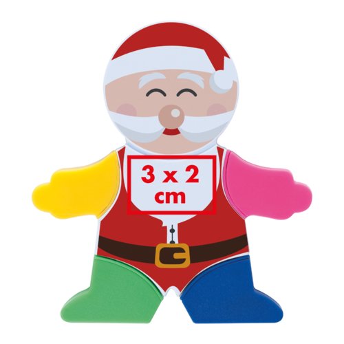 Resaltador multicolor con forma de Santa.