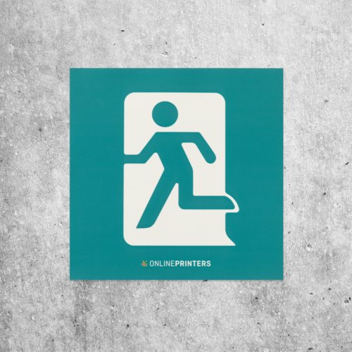 Adhesivo luminoso de forma cuadrada.