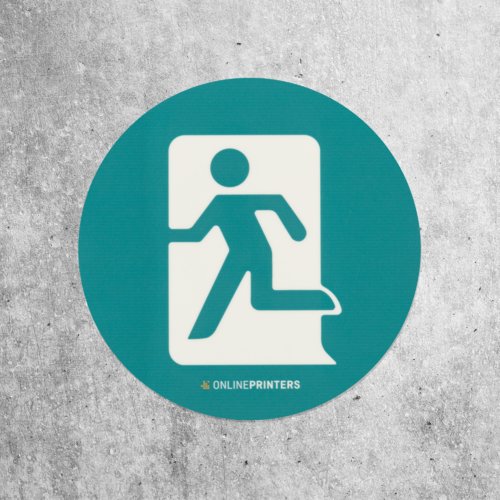 Adhesivo redondo luminiscente.