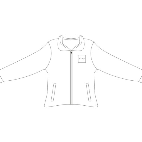 Chaqueta de forro polar con cremallera completa y bolsillos.