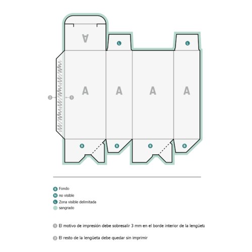 Cajas plegables con fondo automático, Especificación libre del