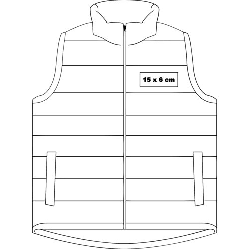 Chaleco acolchado de mujer con cremallera completa y bolsillos.