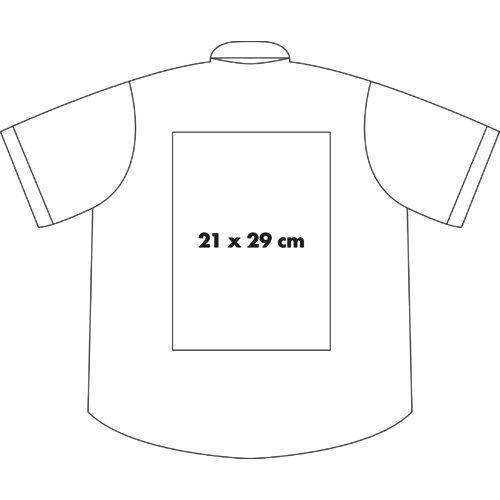 Camisa de tela de manga corta con botonadura para hombre.