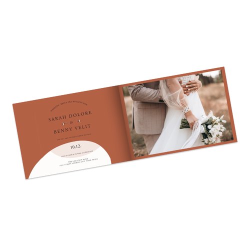 Tarjetas de boda con lacado parcial en relieve, formato vertical, A6 4