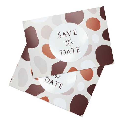 Tarjetas de boda con lacado parcial en relieve, formato vertical, Maxi 6