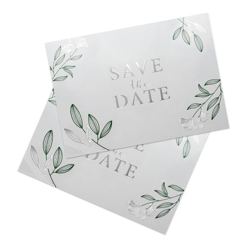 Tarjetas de boda con estampado en caliente, formato vertical, Maxi 10